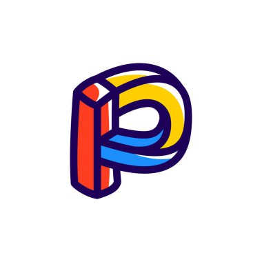 P harfi imkansız şekil logosu.