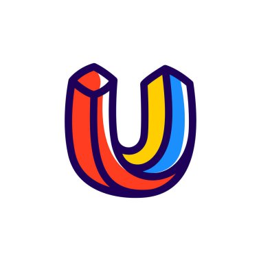 U harfi imkansız şekil logosu.