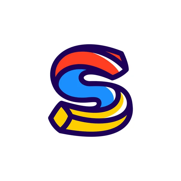 S letter onmogelijk vorm logo. — Stockvector