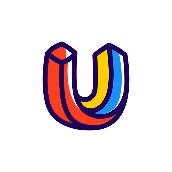 U letter onmogelijk vorm logo. — Stockvector