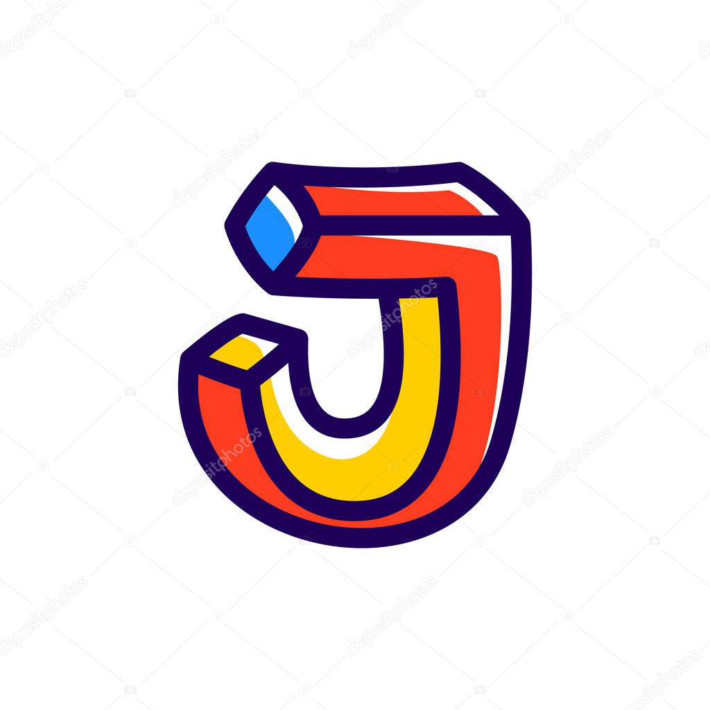 J letter impossible shape logo.
