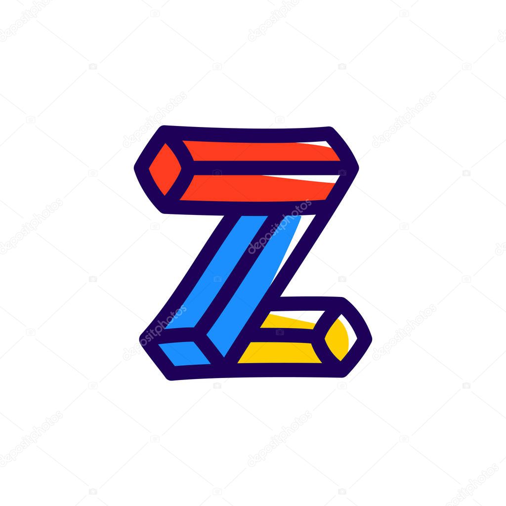Z letter impossible shape logo.