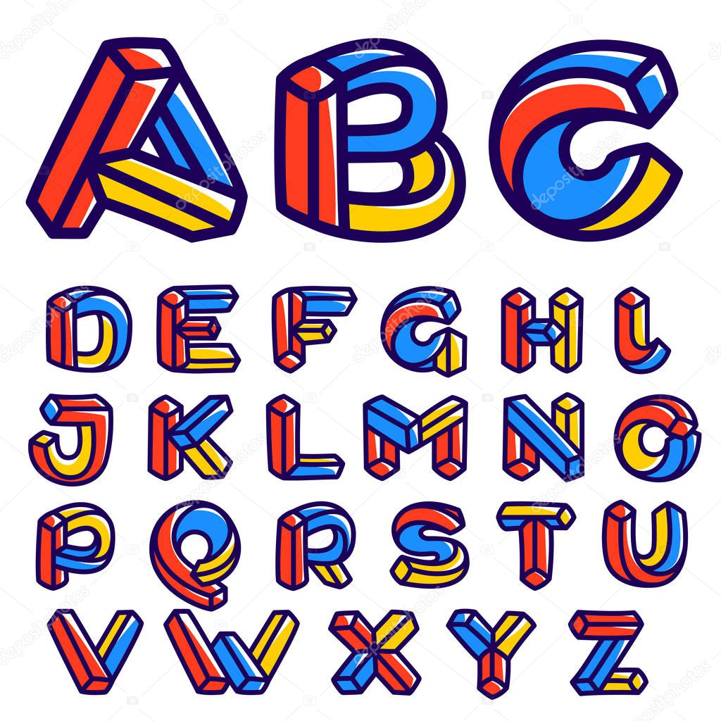 Impossible shape alphabet.