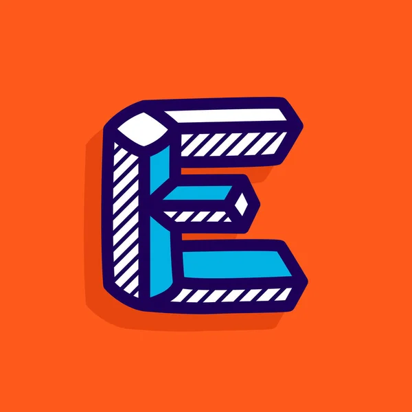 E letter impossible shape flat logo. — Stock Vector