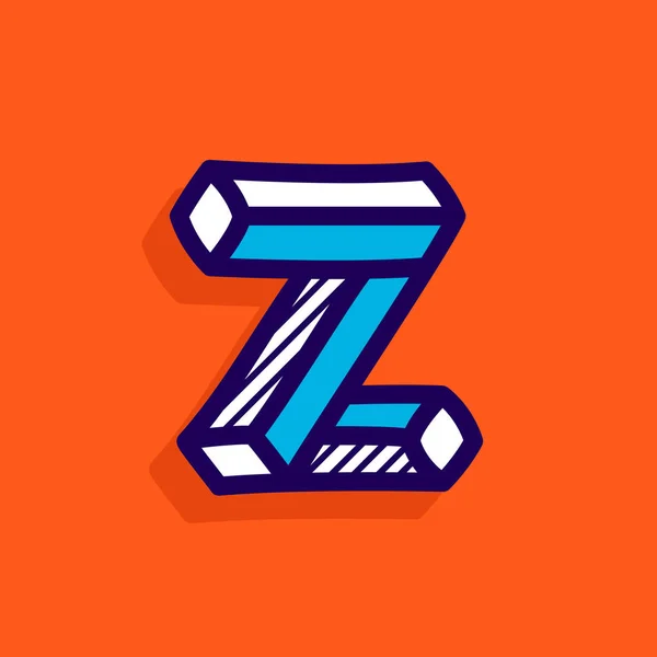 Z letter onmogelijk vorm plat logo. — Stockvector