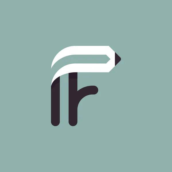 Letter Logo Formed Pencil Vector Typeface Art Identity School Headlines — Stock Vector