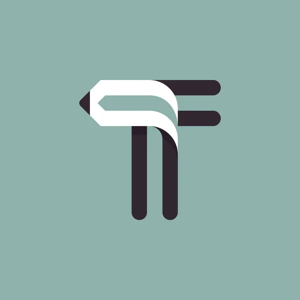 Logo Písmene Tvořené Tužkou Vektorové Písmo Pro Uměleckou Identitu Školní — Stockový vektor