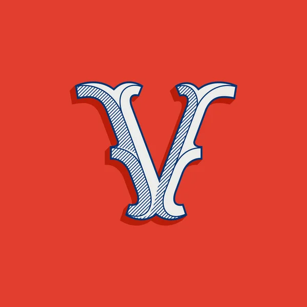 Λογότυπο Letter Κλασικό Στυλ Αθλητικής Ομάδας Vintage Πλάκα Serif Γραμματοσειρά — Διανυσματικό Αρχείο