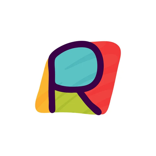 Letter Logo Stil Von Kinderpapier Applikationen Perfekt Für Süße Identität — Stockvektor