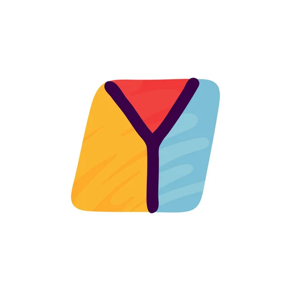 Letter Logo Kids Papier Applique Stijl Perfect Voor Leuke Identiteit — Stockvector