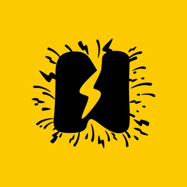 N harfi logosu, üzerinde ışık negatif boşluk var. El çizimi monokrom tarzı. Enerji etiketleri, süper kahraman baskısı, rock müzik posterleri vs. için mükemmel bir tip..