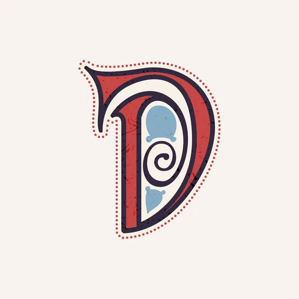 Logotipo Letra Verdadero Estilo Celta Nudo Espiral Tipo Letra Perfecto — Vector de stock