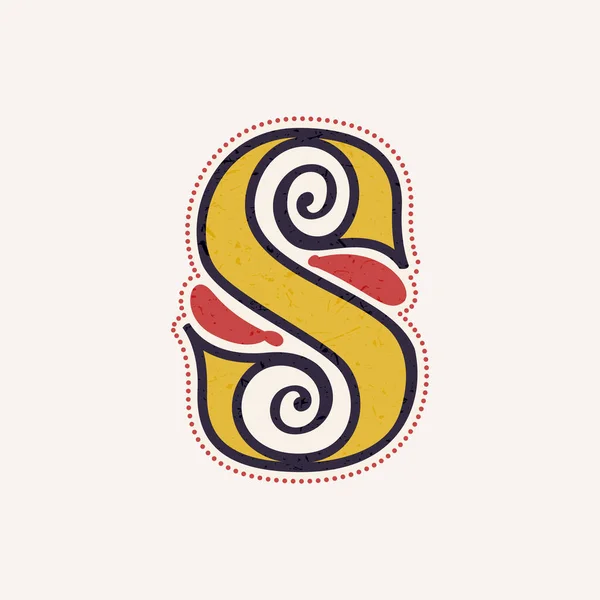 Lettera Logo Vero Stile Celtico Nodo Spirale Caratteristica Perfetta Identità — Vettoriale Stock