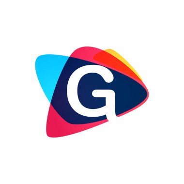 Dinamik üçgen biçimli G harfi logosu. Spor etiketleri, dağıtım posterleri ve canlı kimlik vs. için vektör simgesi mükemmel.