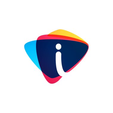 Birinci harf dinamik üçgen kesişim şekli. Spor etiketleri, dağıtım posterleri ve canlı kimlik vs. için vektör simgesi mükemmel.