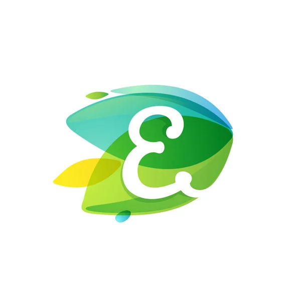 Logo Dynamickém Tvaru Průsečíku Listů Vektorová Ikona Ideální Pro Ekologické — Stockový vektor