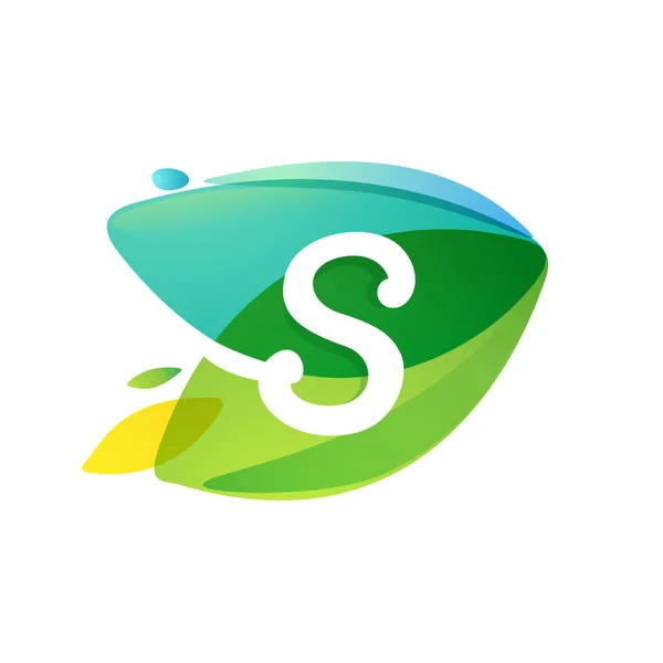 Buchstabe Logo Dynamischer Schnittform Vektor Symbol Perfekt Für Bio Etiketten — Stockvektor