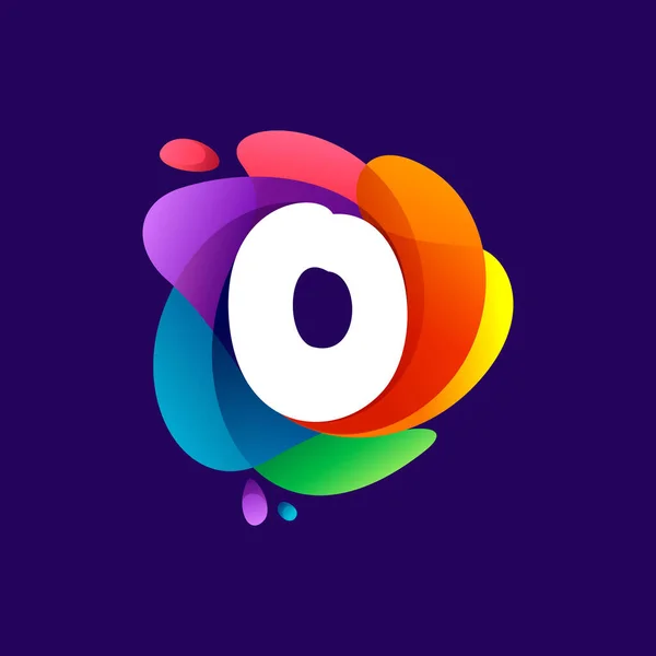 Logotipo Letra Respingo Colorido Gradiente Multicolor Fonte Perfeita Para Rótulos —  Vetores de Stock