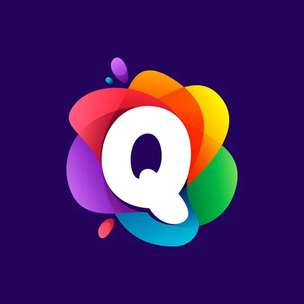Lettre Logo Dégradé Multicolore Coloré Éclaboussure Fonte Parfaite Pour Les — Image vectorielle