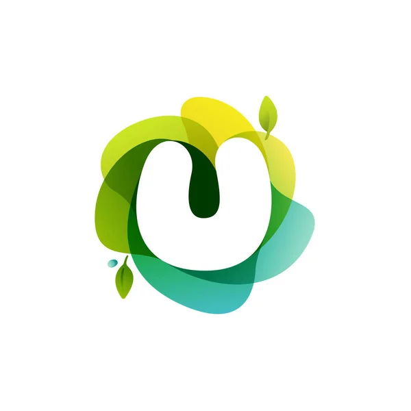 Letra Ecología Logotipo Forma Remolino Superposición Icono Vectorial Perfecto Para — Vector de stock