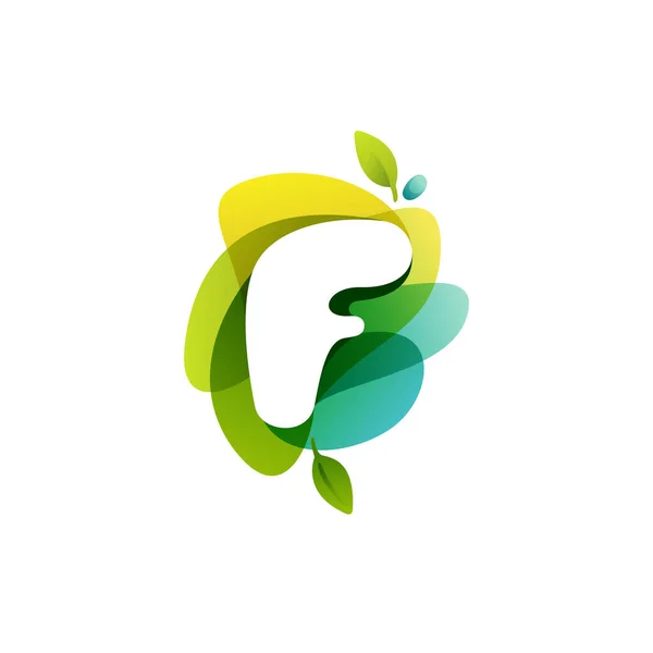 Letter Ecologisch Logo Wervelende Overlappende Vorm Vectoricoon Perfect Voor Milieulabels — Stockvector