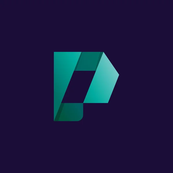 Letter Logo Opgevouwen Papieren Stijl Vector Icoon Perfect Voor Ambachtelijke — Stockvector