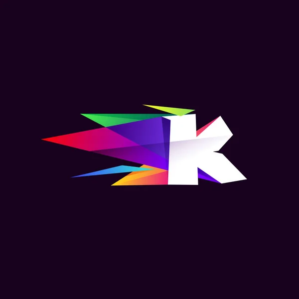 Bokstäver Logotyp Flerfärgad Låg Poly Stil Perfekt Ikon För Digitalt — Stock vektor