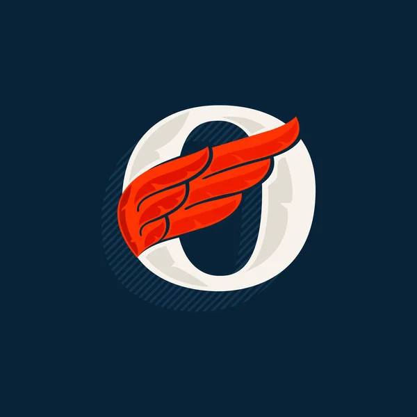Γράμμα Λογότυπο Κόκκινη Πτέρυγα Κλασική Γραμματοσειρά Serif Σκιά Από Γραμμές — Διανυσματικό Αρχείο