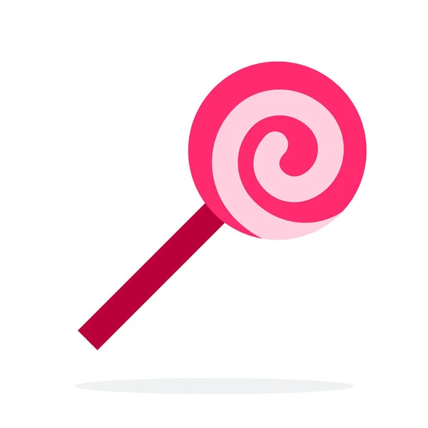 Lollipop ronde vecteur plat matériau conception objet isolé sur fond blanc . — Image vectorielle