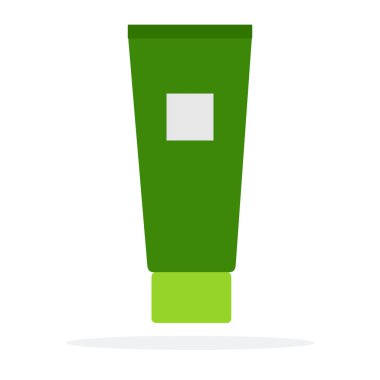 Bir tüp vektör düz malzeme tasarımı için vücut losyonu beyaz arkaplan üzerinde izole nesne.