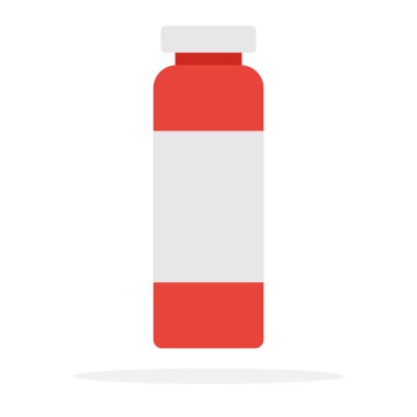 Bir şişe saç vektörü düz malzeme tasarımında şampuan beyaz arka planda izole edilmiş nesne.