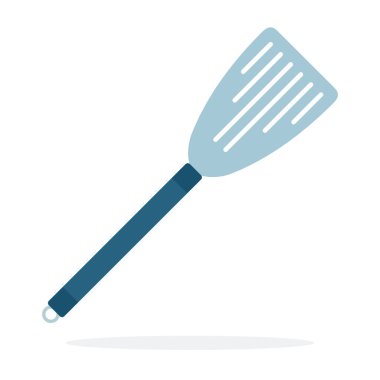 Spatula slot vektör düz malzeme tasarımı beyaz arkaplanda izole nesne.