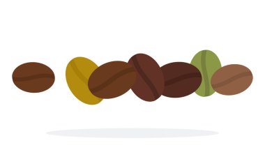 Farklı renkte kahve çekirdekleri.