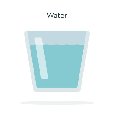 Su vektörü düzleştirilmiş cam.