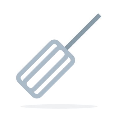 Kare metal çırpma vektörü izole edildi