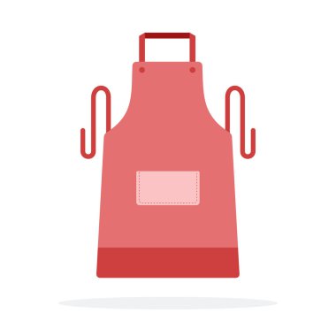 Mutfak önlüğü vektörü izole edildi