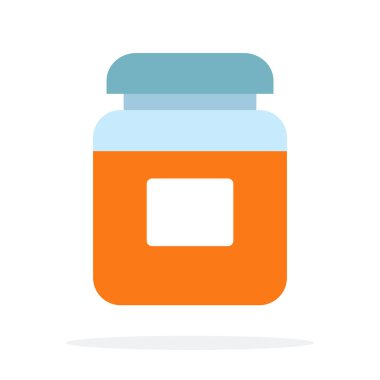 Köri baharat vektörlü cam kap.