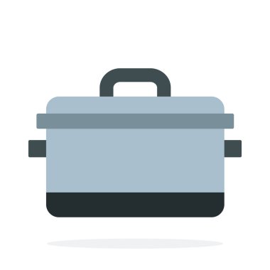 Düz vektör izole edilmiş tencere