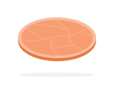 Yuvarlak bir dilim sosis.