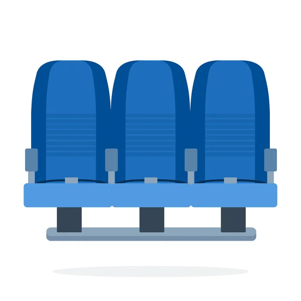 A triple-seat aircraft vector flat material design isolated object on white background. — Stock Vector