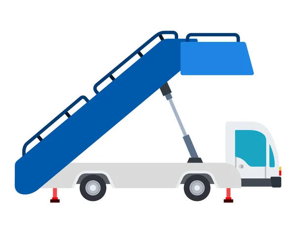 Airport Ladder on wheels vector flat material design isolated object on white background. — 스톡 벡터
