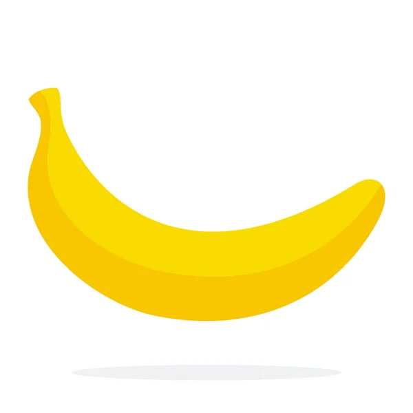 Bananen-Vektor flaches Material Design isoliertes Objekt auf weißem Hintergrund. — Stockvektor