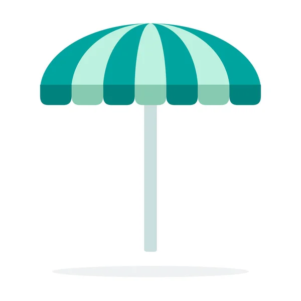 Beach umbrella vector flat material design isolated object on white background. — Stock Vector