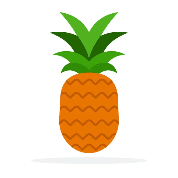 Pineapple vector flat material design isolated object on white background. — 스톡 벡터
