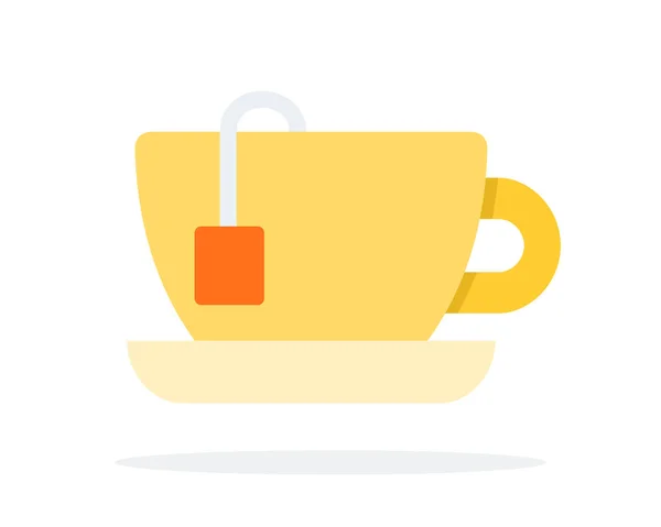 Cup of tea vector flat material design isolated object on white background. — 스톡 벡터