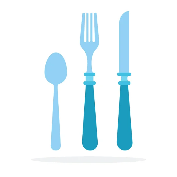 Cutlery vector flat material design isolated object on white background. — Stock Vector