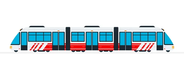 Velocità intercity treno vettore piatto isolato — Vettoriale Stock