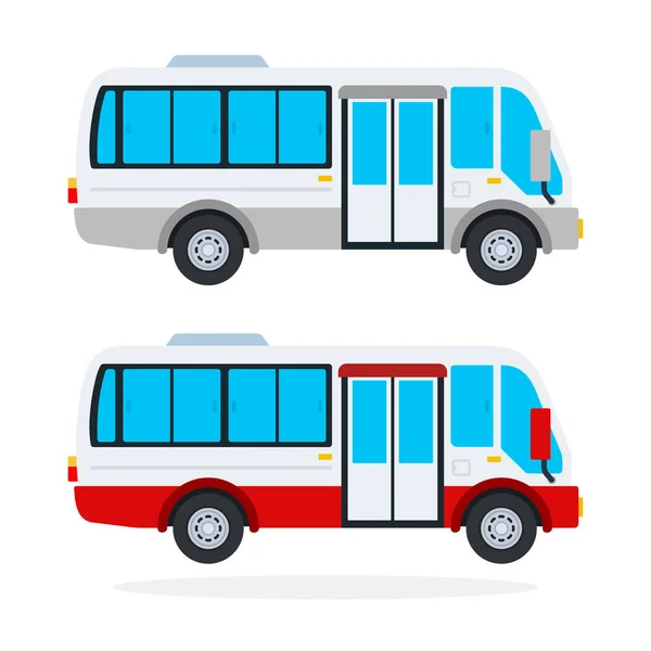 Stedelijke Minibus vector plat geïsoleerd — Stockvector