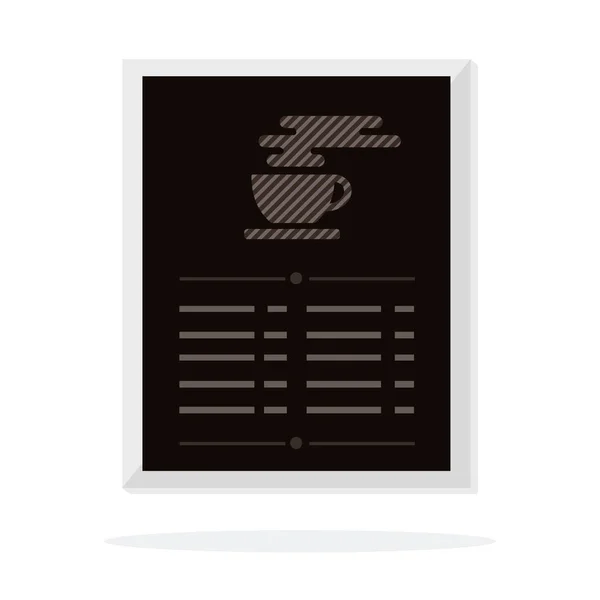 Bar and cafe menu vector flat isolated — 스톡 벡터