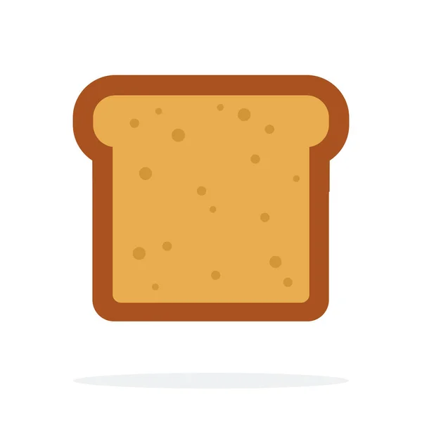 Pièce de pain pour le vecteur sandwich plat isolé — Image vectorielle